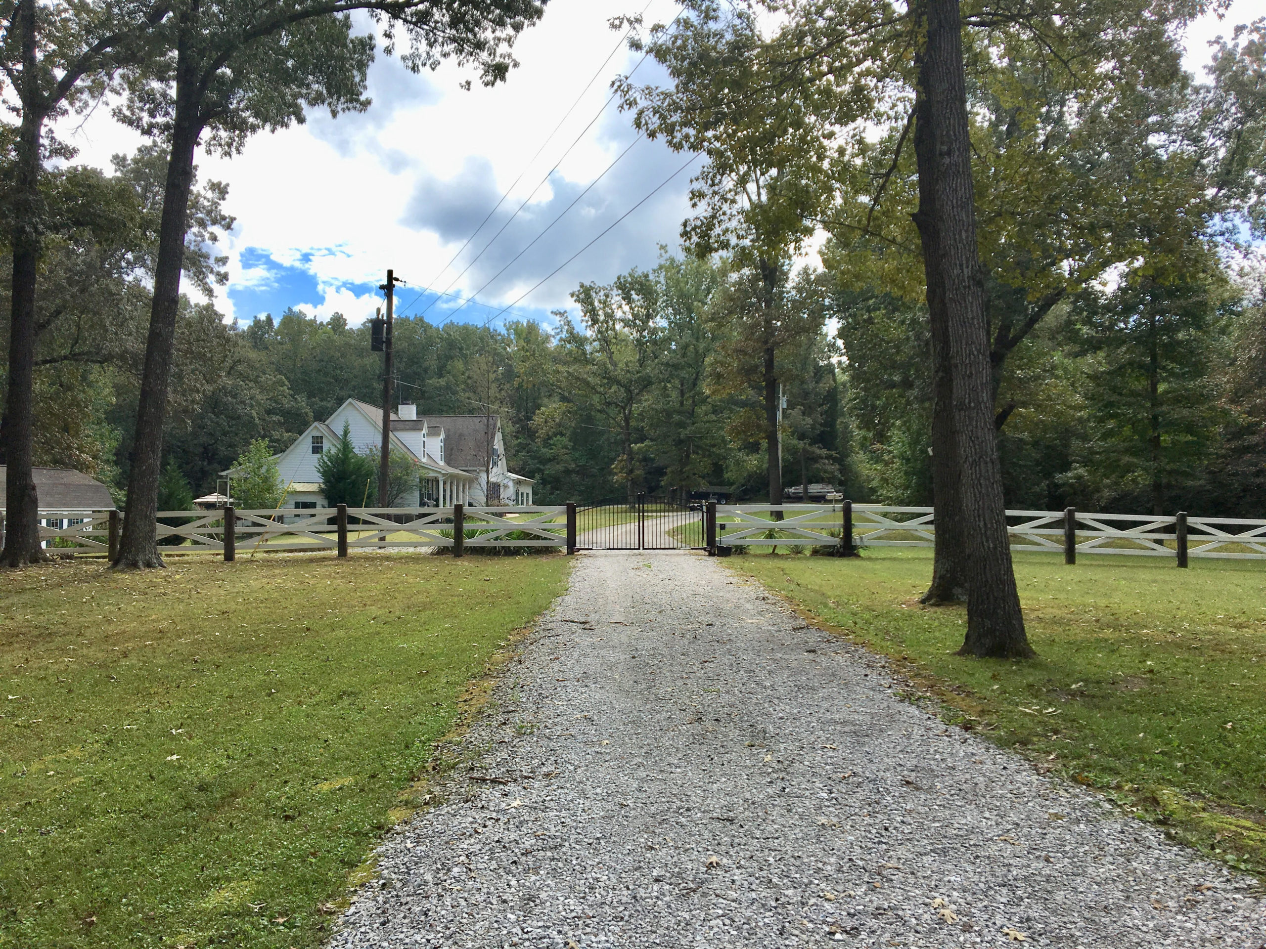 Gate view from driveway