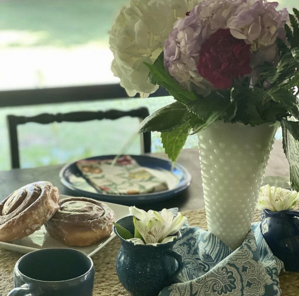 front porch life breakfast table